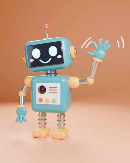Opus plain blender for Toy robot waving