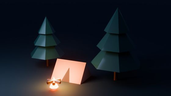 Blender Studio renders for Low-poly campsite at dusk by Claude Haiku 5.5, from first to final