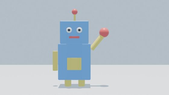 Plain Blender renders for Toy robot waving by Claude Sonnet 5.5, from first to final