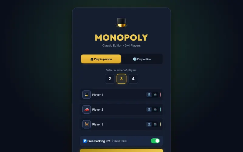 Screenshot of Monopolyish